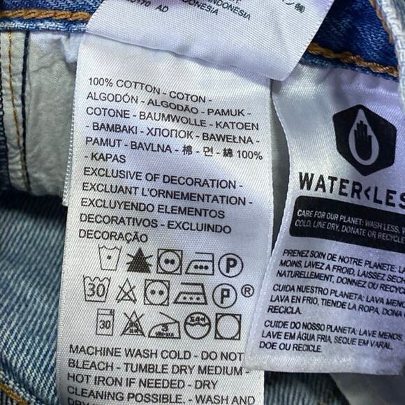 Levi's Wedgie Women's Blue High Rise Distressed Straight Denim Jeans Pants Sz 26 - Picture 6 of 6